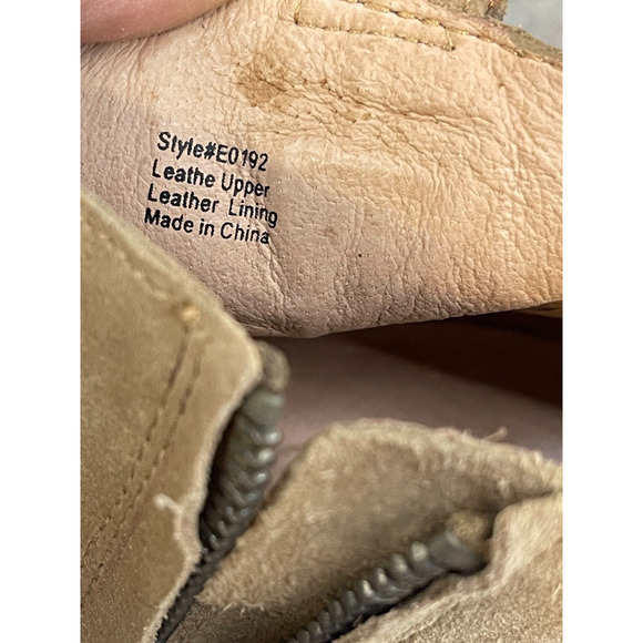 Madewell Billie Boot Ankle Zip Up Sz 8.5 Tan Suede Chunky Heel - Picture 7 of 8